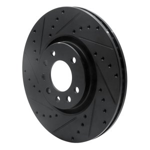 Chevrolet Zafira Brake Rotor (1) - Front Left - R1 Concepts - Drilled & Slotted - Black - `99-`10